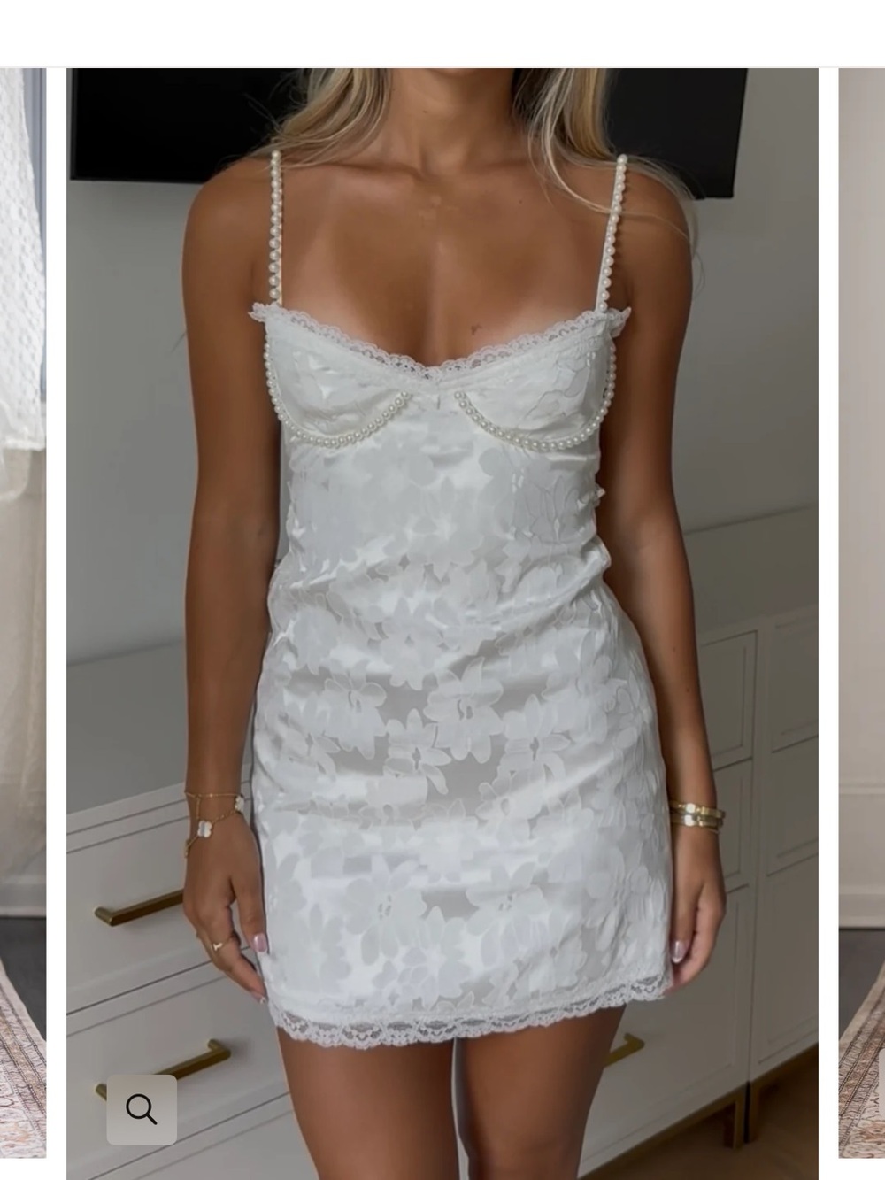 NWT Bridal Waverles Nicolette Bridal Jacquard Dress White M